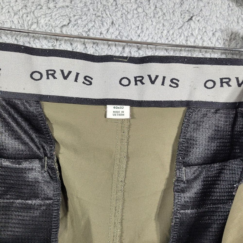 Orvis Trek Nylon Pants Mens 40x32 Green Water Repellent‎ Stretch Outdoor Travel